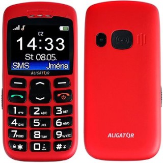 Aligator A670 Senior Red + Stolná nabíjačka