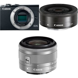 Canon EOS M100 čierny + M15-45mm strieborný + M22mm