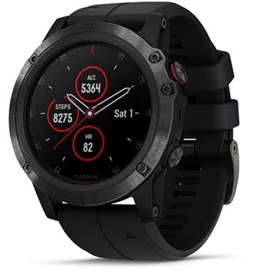 Garmin Fenix 5X Plus Sapphire Black, Black Band