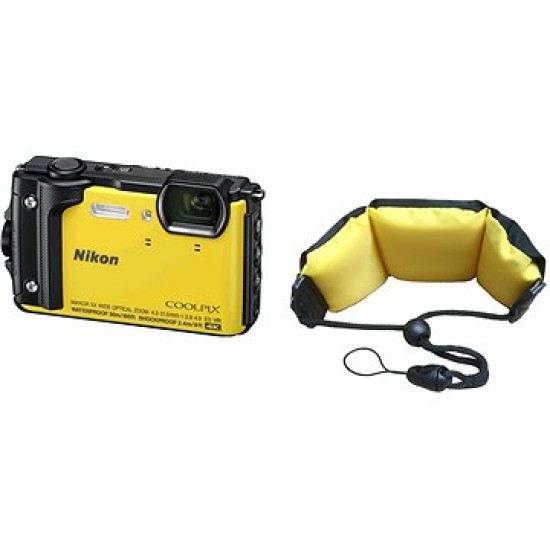 Nikon COOLPIX W300 žltý + 2 v 1 plávajúci popruh