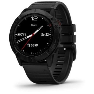 Garmin Fenix 6X Glass, Black/Black Band (MAP/Music)