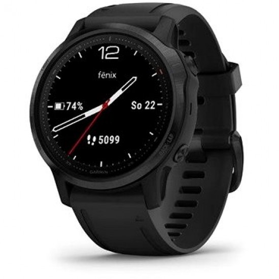 Garmin Fenix 6S Glass, Black/Black Band (MAP/Music)