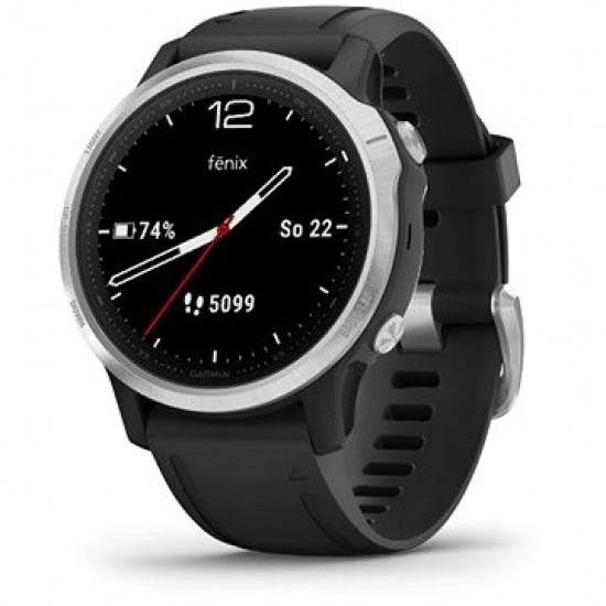 Garmin Fenix 6S Glass, Silver/Black Band