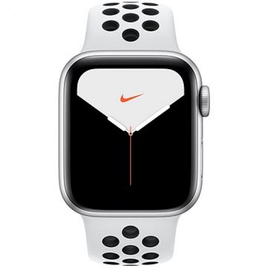 Apple Watch Nike Series 5 40 mm Strieborný hliník s platinovým/čiernym športovým remienkom Nike