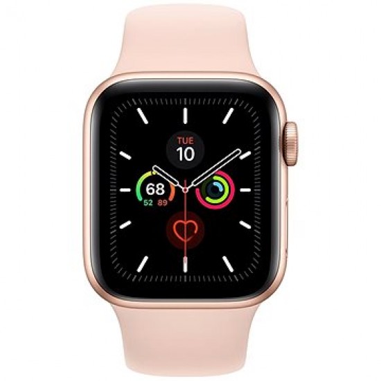 Apple Watch Series 5 40 mm Zlatý hliník s pieskovo ružovým športovým remienkom