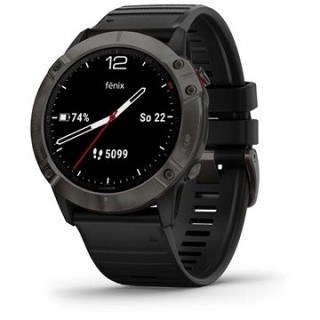 Garmin Fenix 6X Sapphire, GrayDLC/Black Band (MAP/Music)