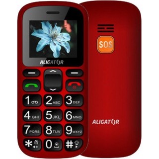 Mobilný telefón Aligator A321 Senior, červený